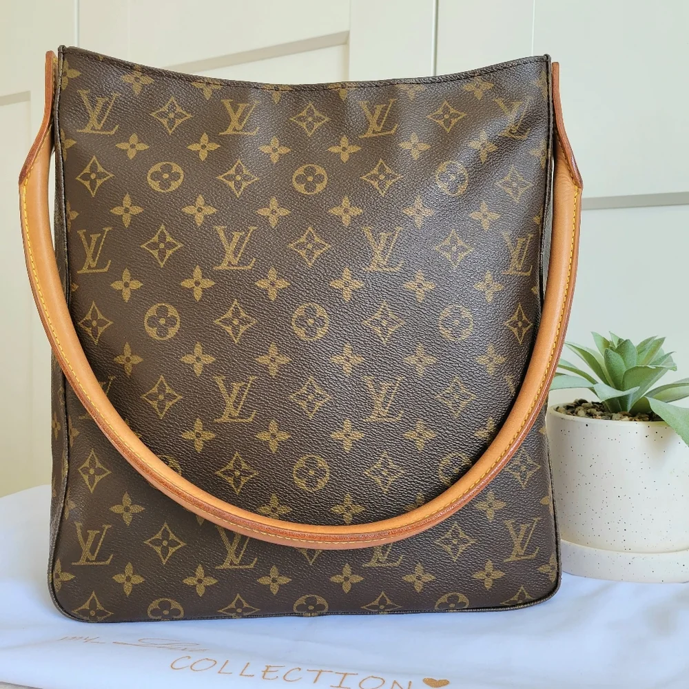 💕DISCONTINUED Very Rare Shoulder Bag LOUIS VUITTON Looping GM  Monogram